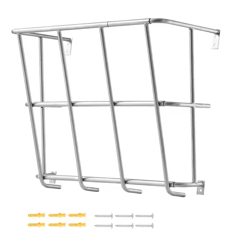 Livestock Hay Feeder, 18.5 Gal. Large Capacity, Heavy-Duty Steel Goat Hay Rack, 24.4 In. Long Wall Mounted Hay Holder